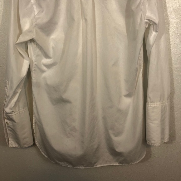 J Crew white tuxedo blousy pull over French cuffs - Picture 9 of 9